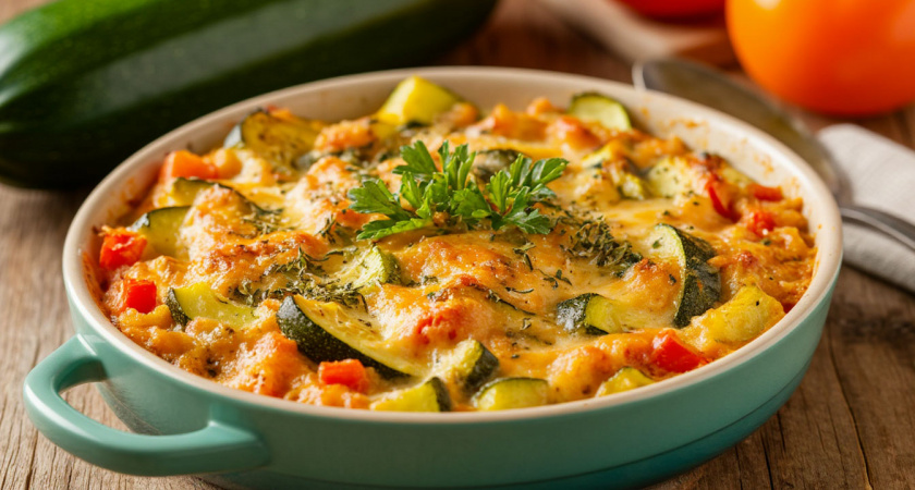 В сезон кабачков постоянно готовлю обалденную овощную запеканку прямо на сковороде: никто и не догадывается из чего она 