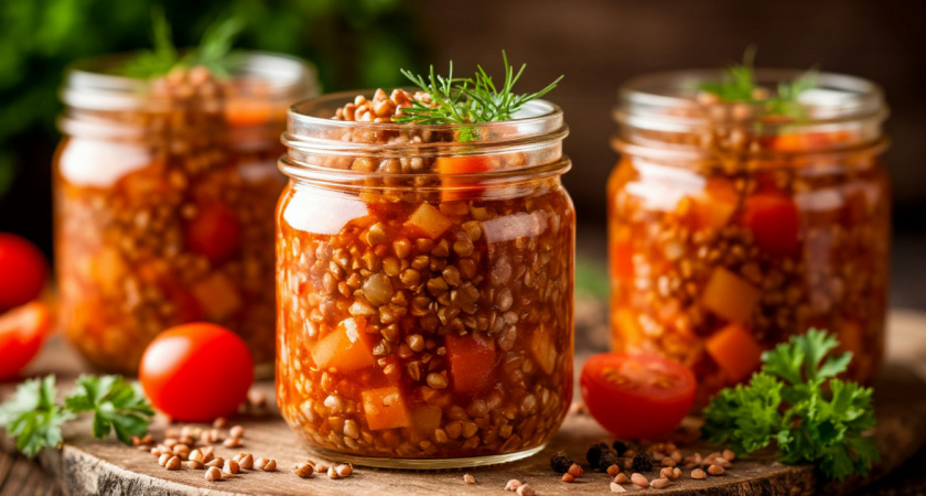 Рецепт консервированной гречки с мясом в банках. Приготовьте 10 ужинов за раз! 