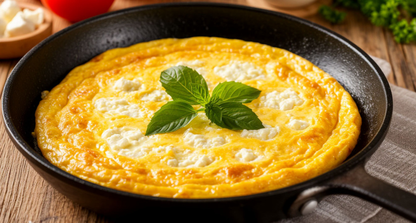 Быстрый рецепт белкового завтрака — творожный омлет на сковороде