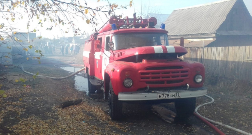 В Пензенской области загорелся самосвал
