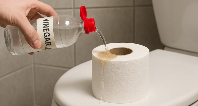 Лайфхак: уксус и туалетная бумага для уборки. Как легко почистить сантехнику и плиту 