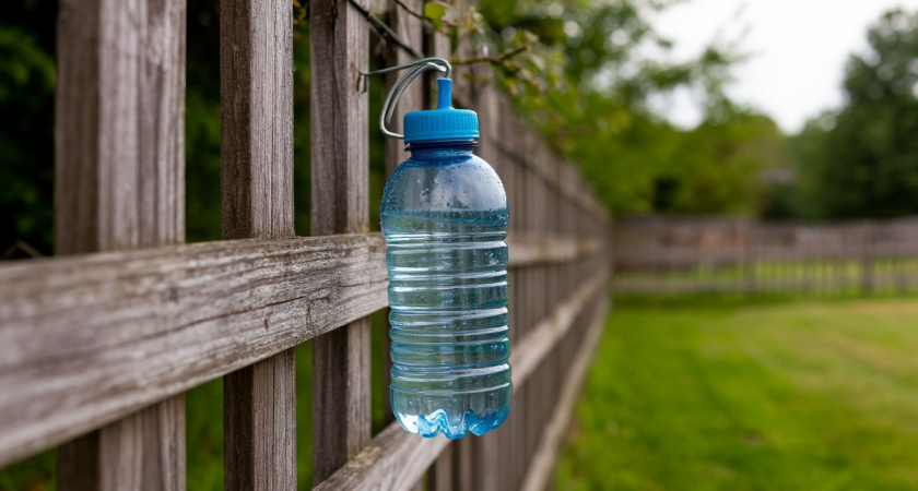 Как отпугнуть собак от забора. Простой способ с пластиковыми бутылками