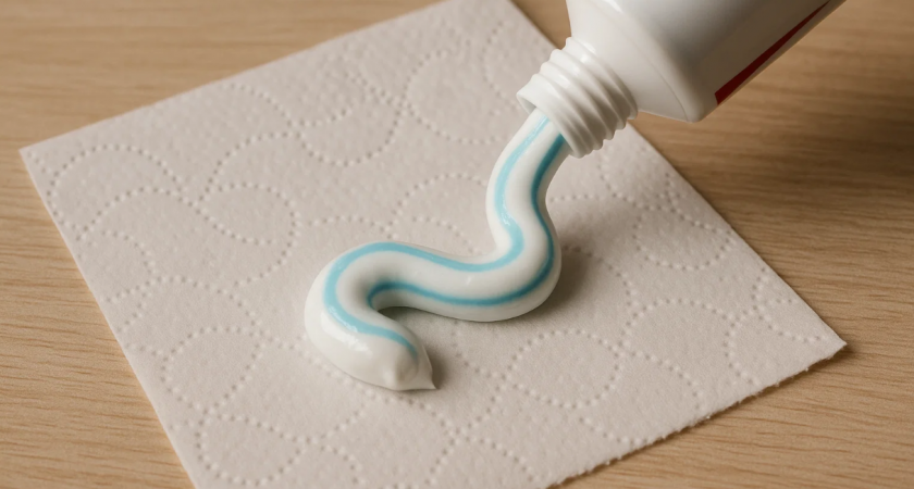 Чистящие салфетки из зубной пасты и уксуса своими руками 