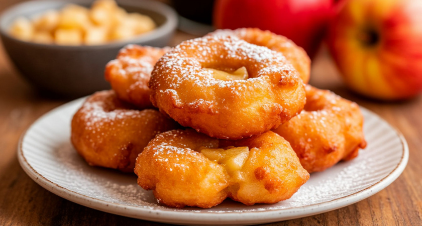 Рецепт яблочных оладьев с кусочками фруктов. Быстрый десерт без духовки. Всего 15 минут и готово 