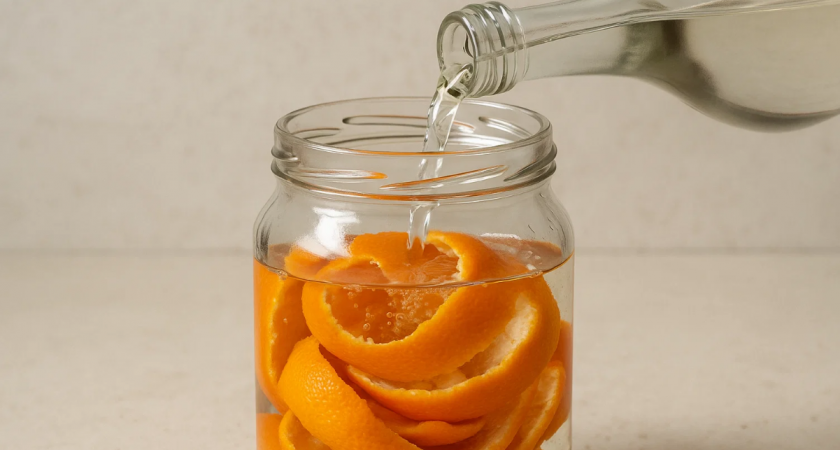 Мандариновые корки заливаю уксусом: и всю зиму эта хитрость работает на меня - гениальный лайфхак хитрых для хозяек