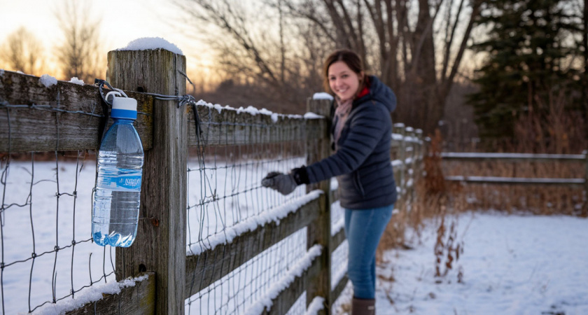 Подвешиваю пластиковую бутылку с водой к забору: это мгновенно помогло решить одну деликатную проблему