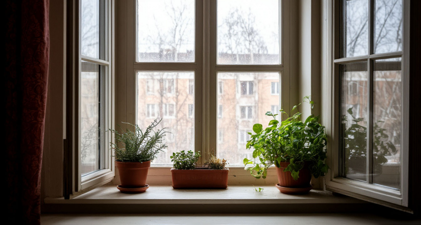 Кладу прямо на подоконник и живу всю зиму в тепле: в доме тепло как летом даже в мороз -40°C