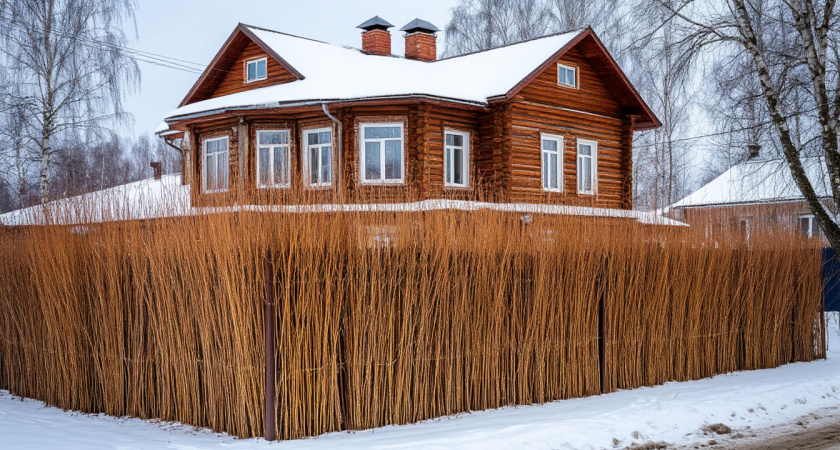 Вместо забора вкопала в землю по границе участка 3000 прутиков ивы: думала, сделаю зеленую изгородь - вот что с ними стало через 3 года