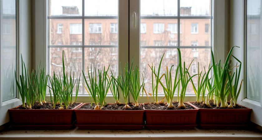 Как выращиваю лук на подоконнике — проще не бывает: делюсь методом, который даёт зелёные перья круглый год и без хлопот