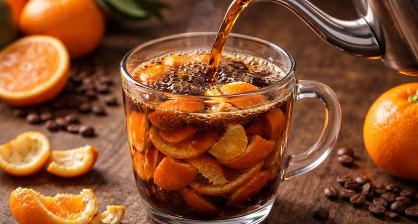 Мандариновые корки заливаю кофе — и потом всю зиму радуюсь своей хитрости: простой лайфхак