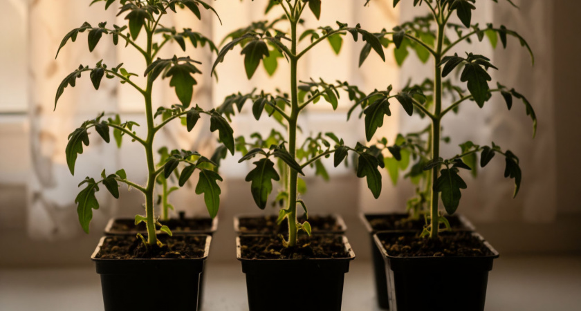 Метод наших бабушек: простейший приём превратит вытянутую рассаду в низкую и коренастую — даже фитолампа не нужна