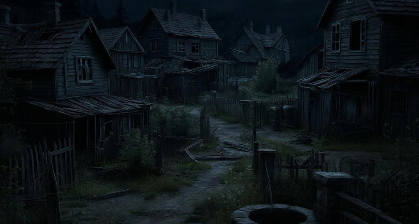 Ночью появилась заброшенная деревня: в каждом окне горел свет, а из дома слышно музыку 