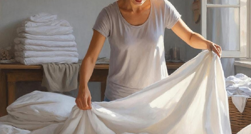 Постельное белье складываю только так: ничто не заменит бабушкин метод