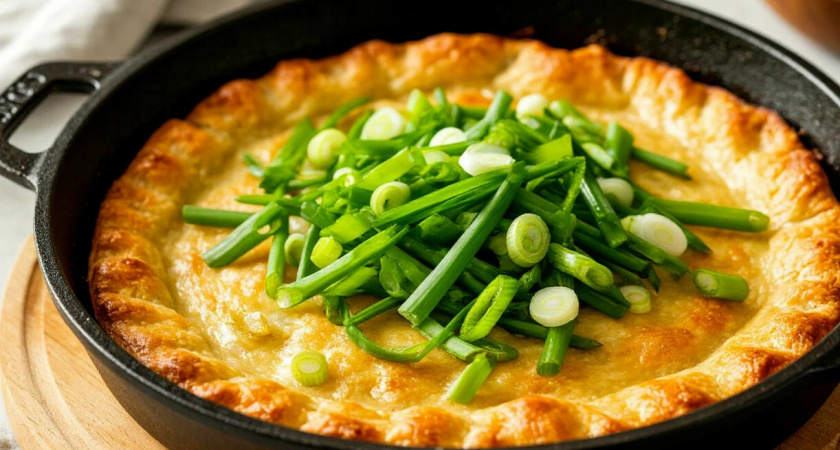 Пирожки с луком уже в прошлом: сейчас просто взбиваю зеленый лук с кефиром и на сковородку - простой рецепт в тренде