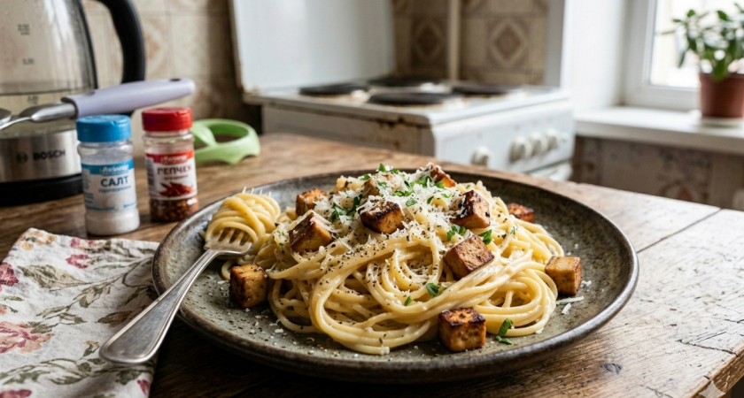 Знаменитая паста-карбонара для постящихся: лучшее блюдо из пасты, которое я пробовал за последние пять лет - пишу рецепт 