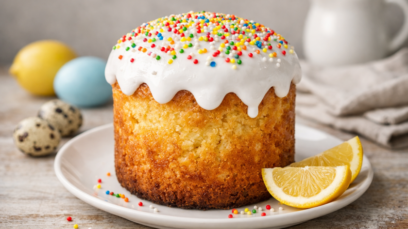 Никаких дрожжей и расстойки: пеку Лимонный пасхальный кулич за 1 час с выпечкой  нежный, влажный и не крошится