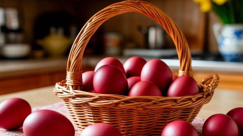 Химозные красители для яиц прошлый век: этот натуральный отвар даёт цвет спелого граната - красные солнышки у вас на столе