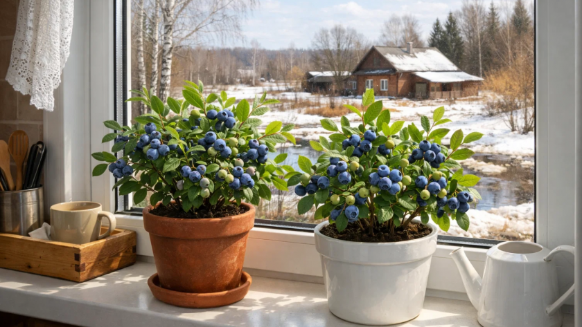 Оказалось, голубику можно без труда выращивать на окне - наслаждаюсь свежими ягодами на завтрак круглый год