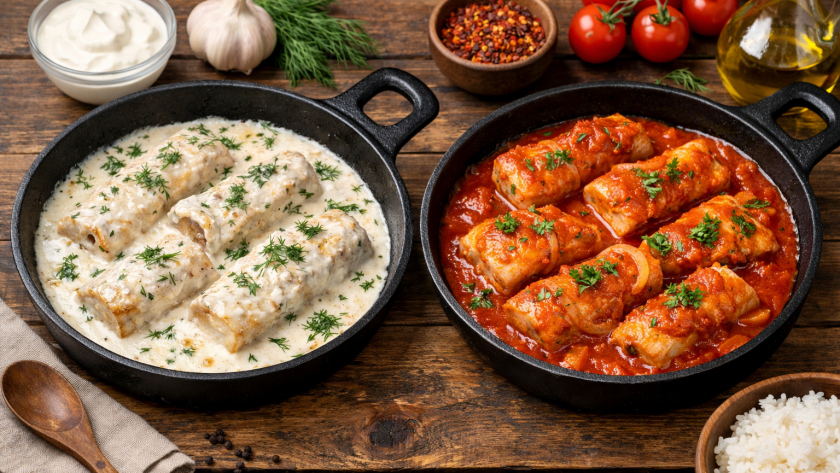 Два шикарных рецепта минтая без заморочек: сочный в сметане и пряный в томате - кто пробует в восторге от этой вкусноты