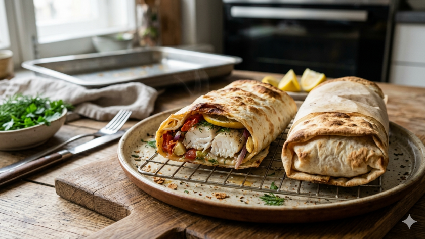 Минтай больше не жарю: заворачиваю в лаваш  и в духовку: сочный, нежный, совсем без масла