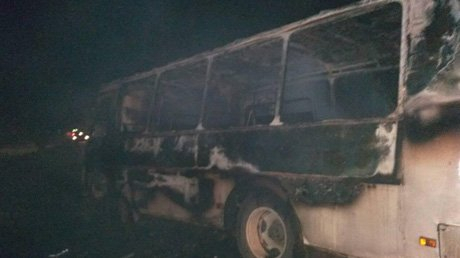 МЧС Пензы опубликовало фото с места ДТП с загоревшимся автобусом
