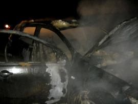 На трассе "Урал" в Городищенском районе сгорел Nissan Qashqai