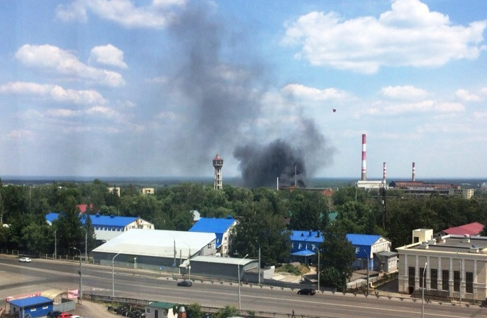 В Пензе на улице Ленина случился пожар