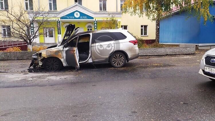 В Пензе на улице Кураева сгорела машина