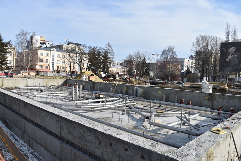 Как продвигается строительство главного фонтана Пензы?