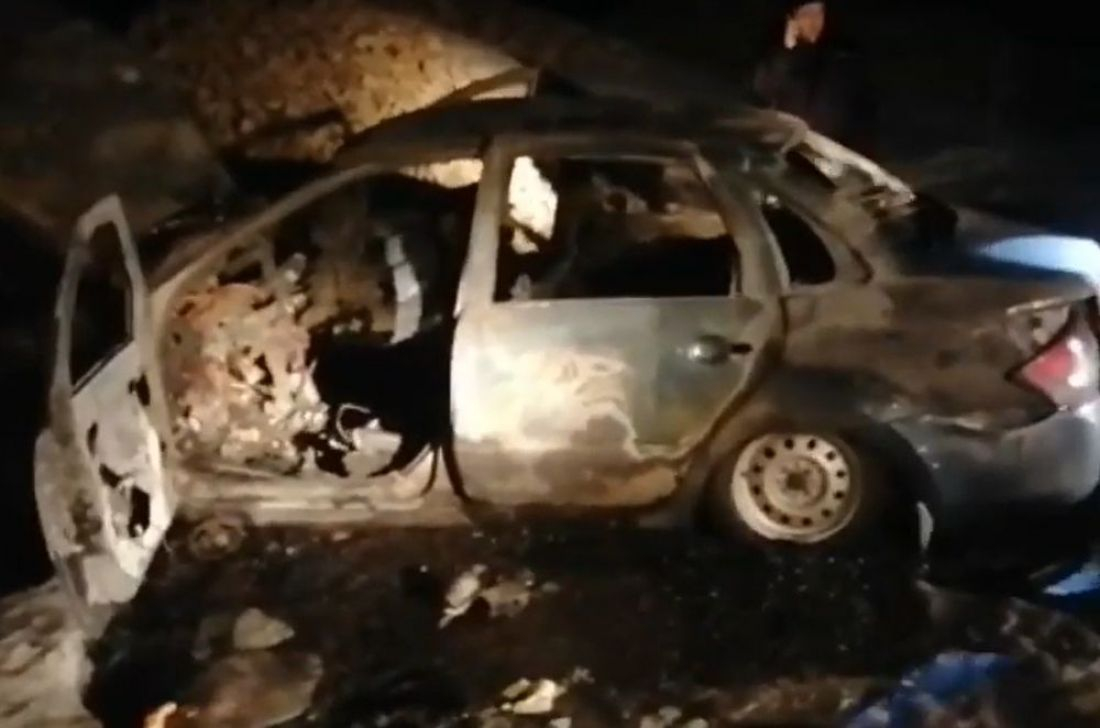 Появилось видео с места, где в Пензенской области сожгли таксиста