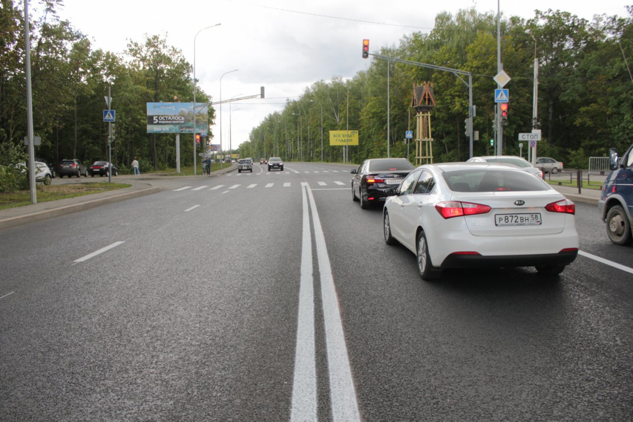 В Пензе завершился ремонт дороги на улице Окружной