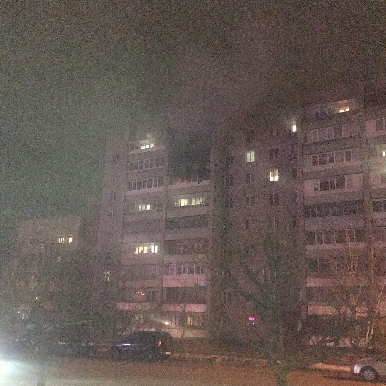 В Пензенской области в многоквартирном доме произошёл пожар. Видео