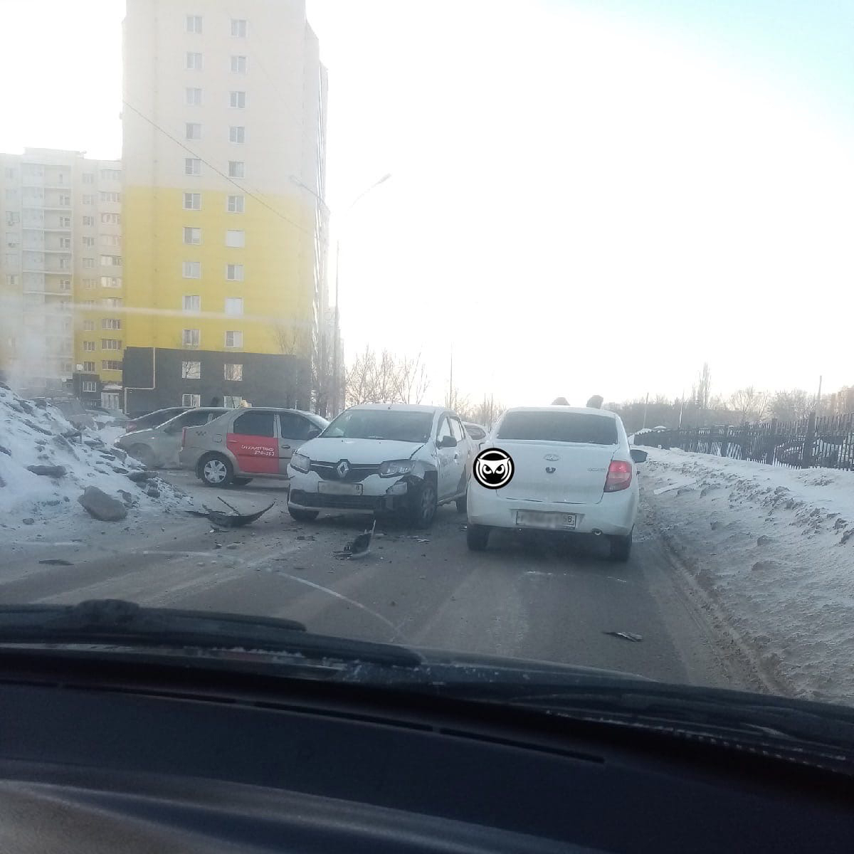 В Пензе на улице Радужной случилась массовая авария