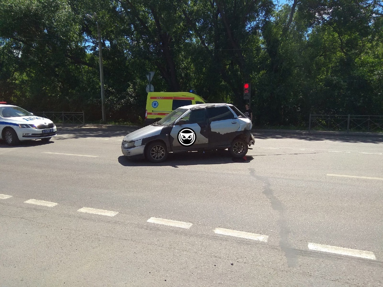 В Пензе на улице Ульяновской произошла жесткая авария с пострадавшими