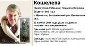 В Пензенской области разыскивают 75-летнюю женщину