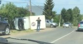 Утром в поселке Пензенской области перевернулась Газель 