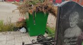 Пензячку возмутил мусорный бак напротив могилы ее мамы