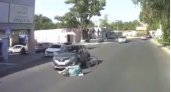 Момент ДТП, в котором сбили женщину-пешехода в Пензе, попал на видео