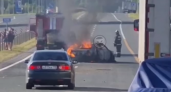 Вспыхнувший Ford Mondeo на трассе М5 в Городищенском районе тушили пять огнеборцев 