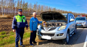 Госавтоинспекторы Пензы помогли водителю, с вытекшим маслом из авто на трассе в Лунинском районе