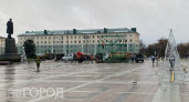 В Пензе приступили к сборке главной новогодней елки на площади Ленина