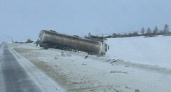 В Пензенской области фура слетела с трассы