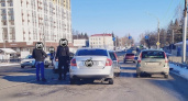 В Пензе на Гагаринском путепроводе произошло массовое ДТП с тремя авто 