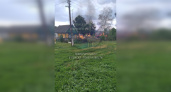 В Пензенском районе дом вспыхнул после удара молнии