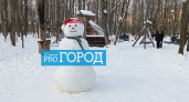 Юные пензенцы слепили добродушного двухметрового снеговика 