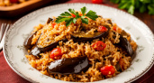 Рецепт турецкого плова с баклажанами. Овощной ужин без мяса 