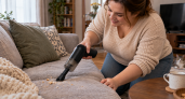 В Fix Price нашла мини-пылесос за 399 рублей: весит 350 грамм, ни шланга, ни проводов — крошки, пыль, мелкий мусор собираю за пару минут