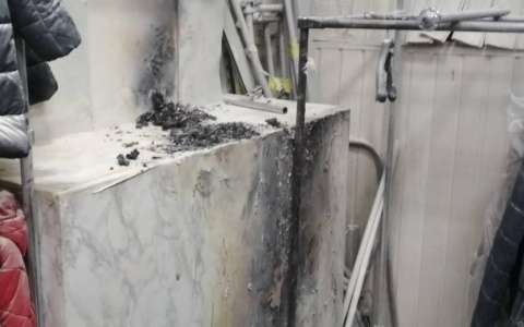 В Пензе на улице Суворова горел магазин