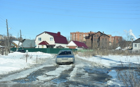 В Пензе затопило несколько улиц на острове Пески