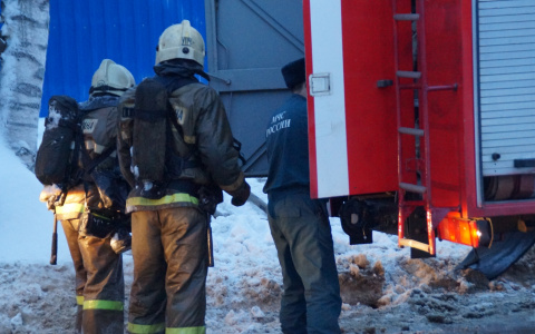 В Пензенском районе на трассе М5 спасатели тушили горящий автомобиль